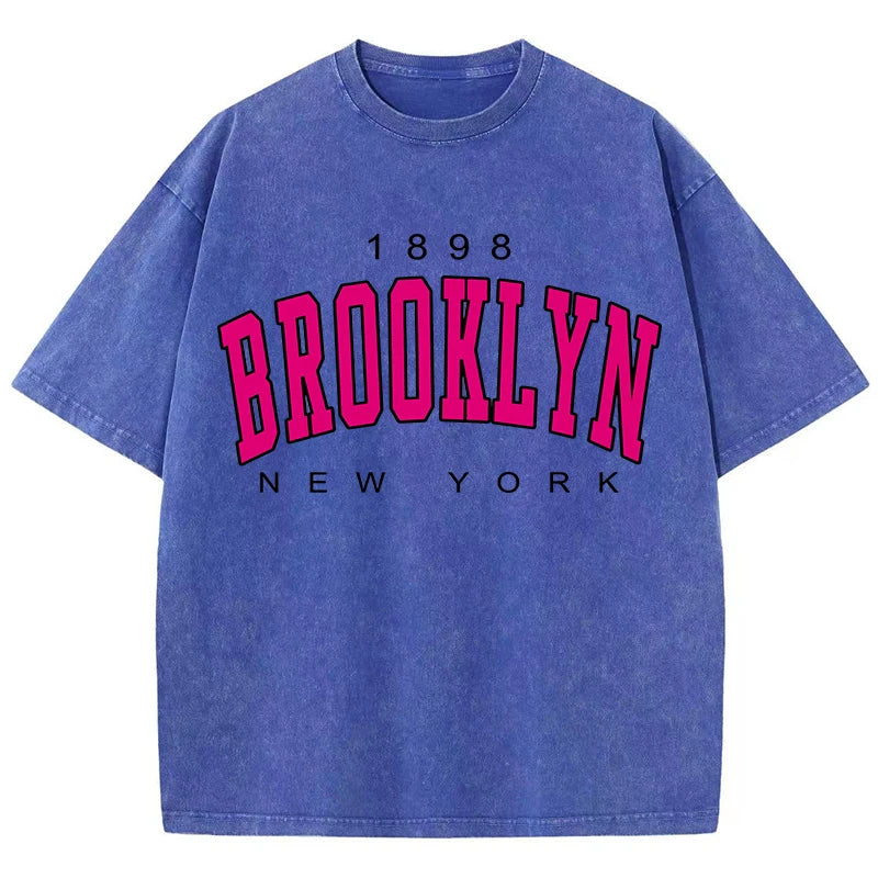 Unisex Cotton Washed Tees – Brooklyn New York Edition