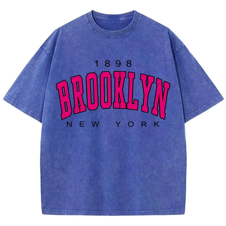 Unisex Cotton Washed Tees – Brooklyn New York Edition