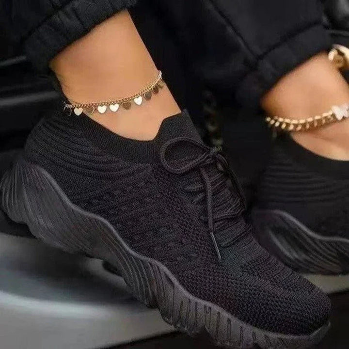 Breathable Mesh Casual Lace-Up Sneakers