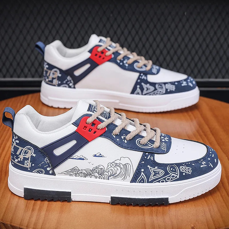 Trendy Breathable Lace-Up Sneakers