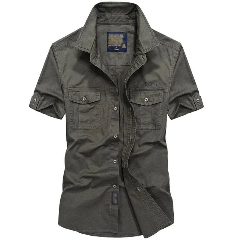 Pure Cotton Oversized Retro Tooling Shirt