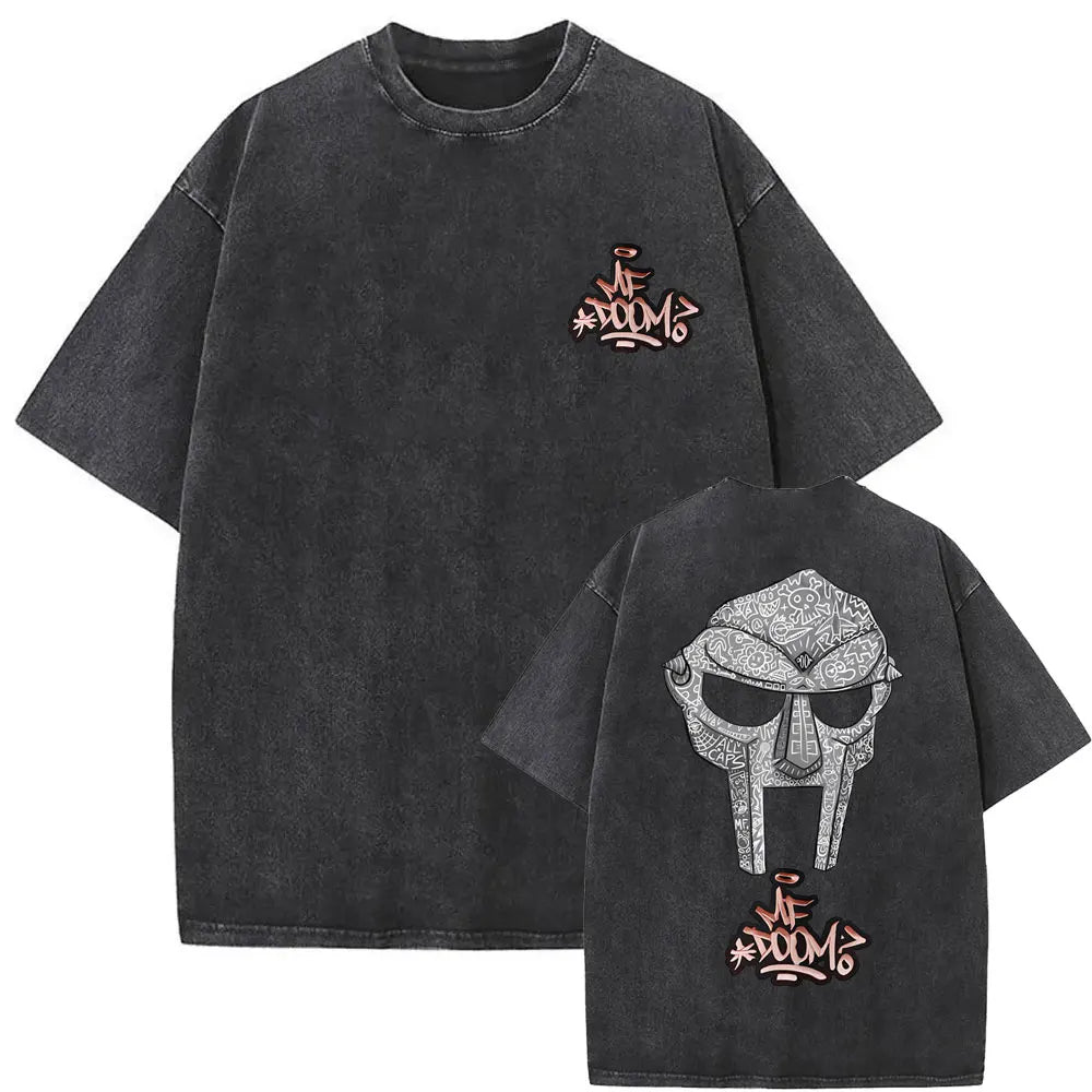 Retro Rapper Mf Doom Graphic Print Tshirt