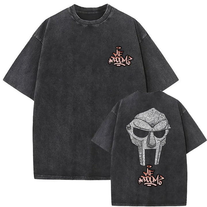 Retro Rapper Mf Doom Graphic Print Tshirt