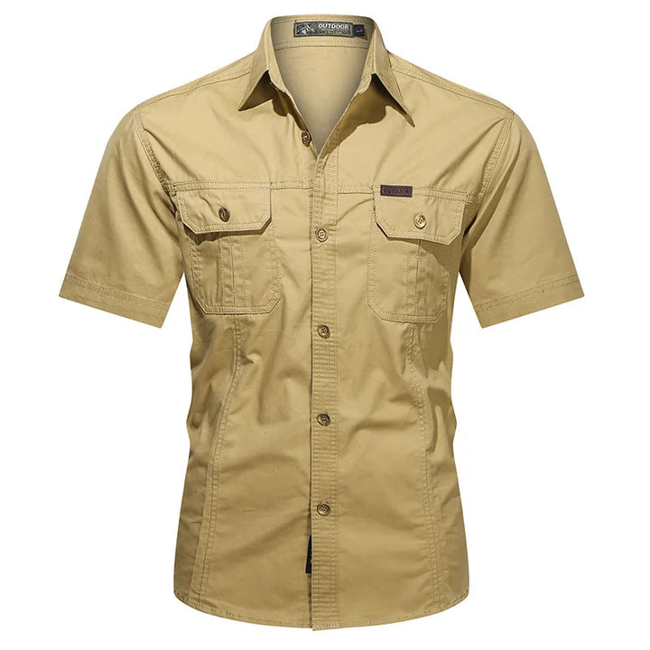 Quick-Dry Short Sleeve Army Hiking Cargo Shirt