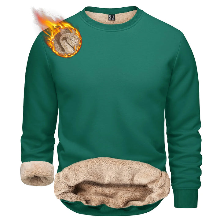Heavyweight Sherpa-Lined Fleece Crewneck Sweatshirt