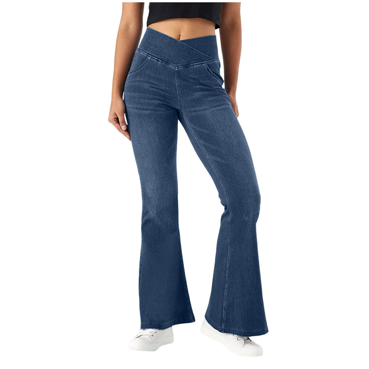 Stretch Denim Flared Denim Jeans