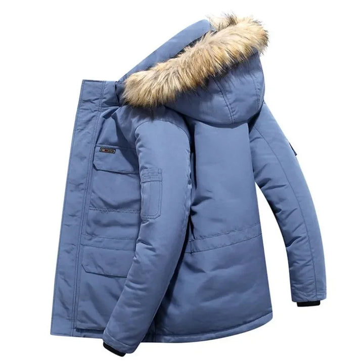 Premium Cotton Blend Fur Hooded Winter Jacket