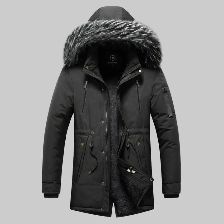 Duck Down Removable Fur Hood Winter Jacket
