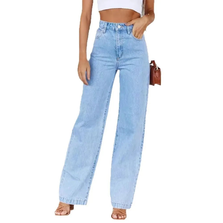 High-Waisted Wide Leg Commuter Jeans