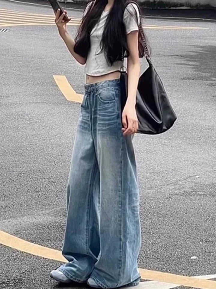 High Waisted Pear Shaped Loose Jeans