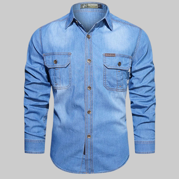 Pure Cotton Bamboo Washed Denim Shirt