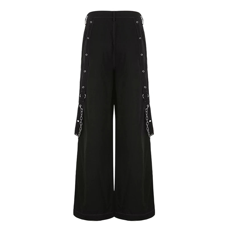 Punk Gothic Y2k Wide Leg Denim Pants