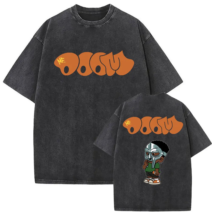 Retro Rapper Mf Doom Graphic Print Tshirt