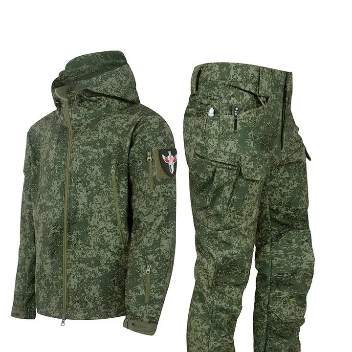 Camouflage Shark Skin Fleece Lined Soft Shell Set