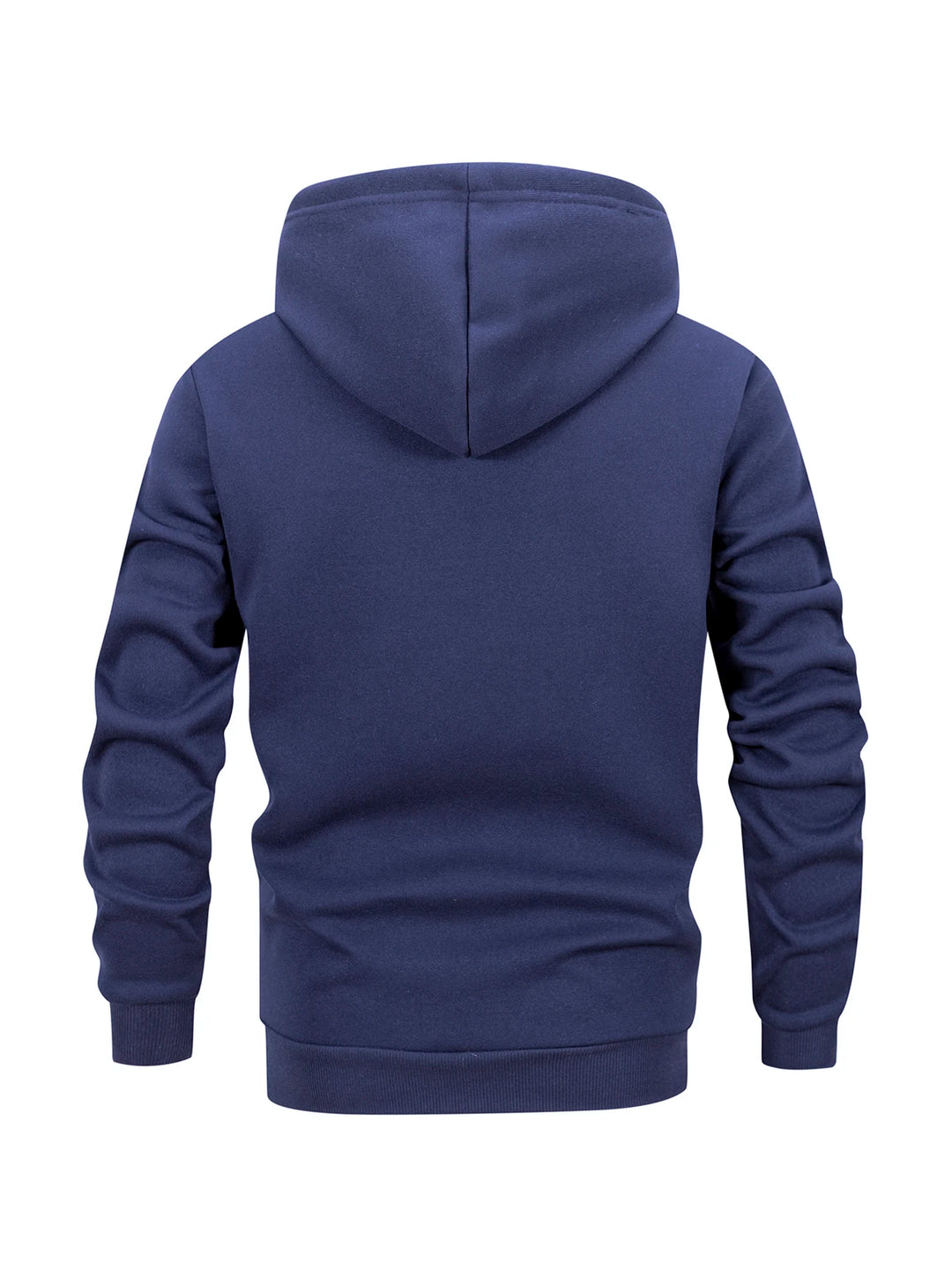 Casual Zip Hooded Solid Color Sweatshirt
