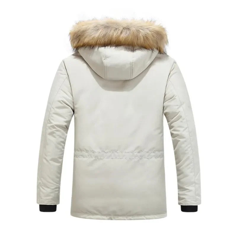 Premium Cotton Blend Fur Hooded Winter Jacket