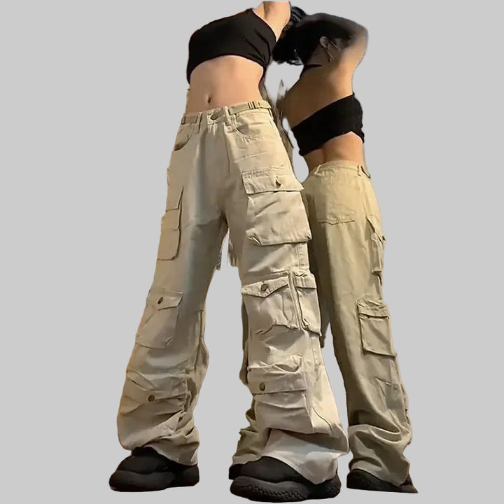 Y2K Vintage-Inspired Wide Leg Cargo Pants