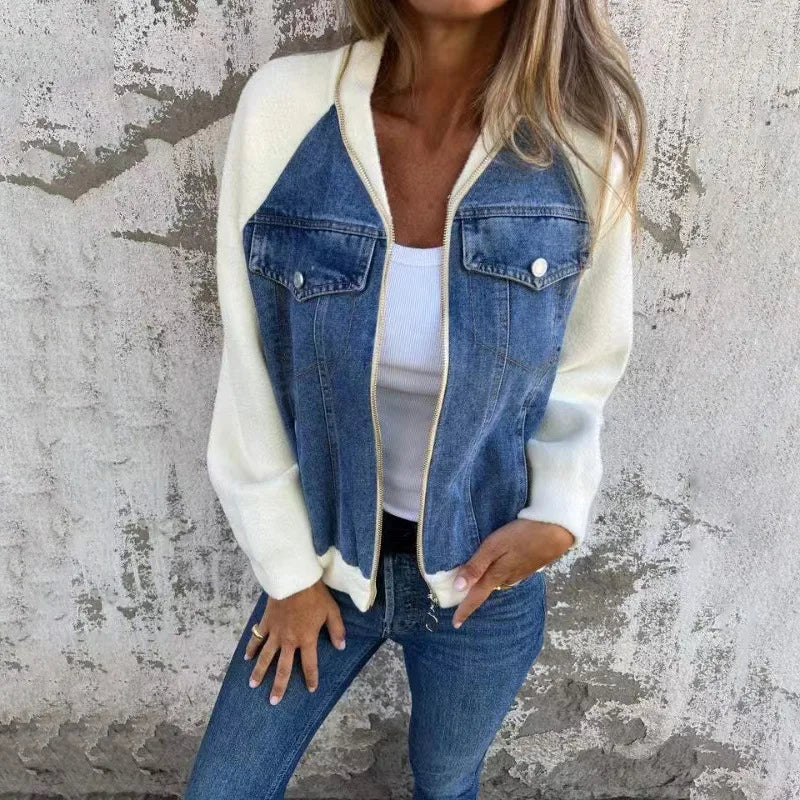 Patchwork Casual Denim Jacket