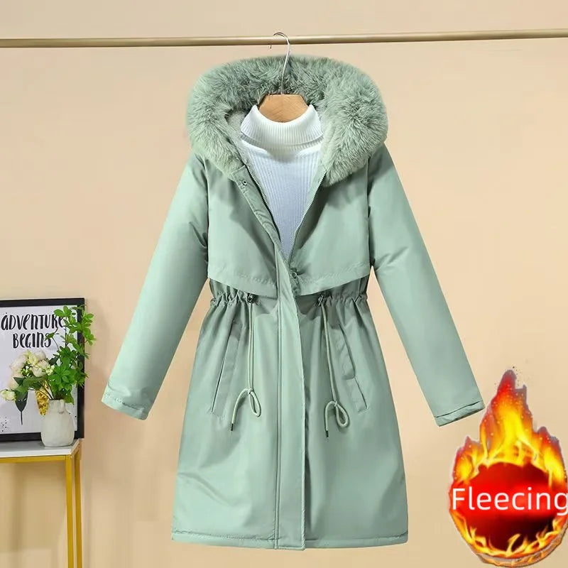 Elegant Fleece-lined Padded Winter Jacket