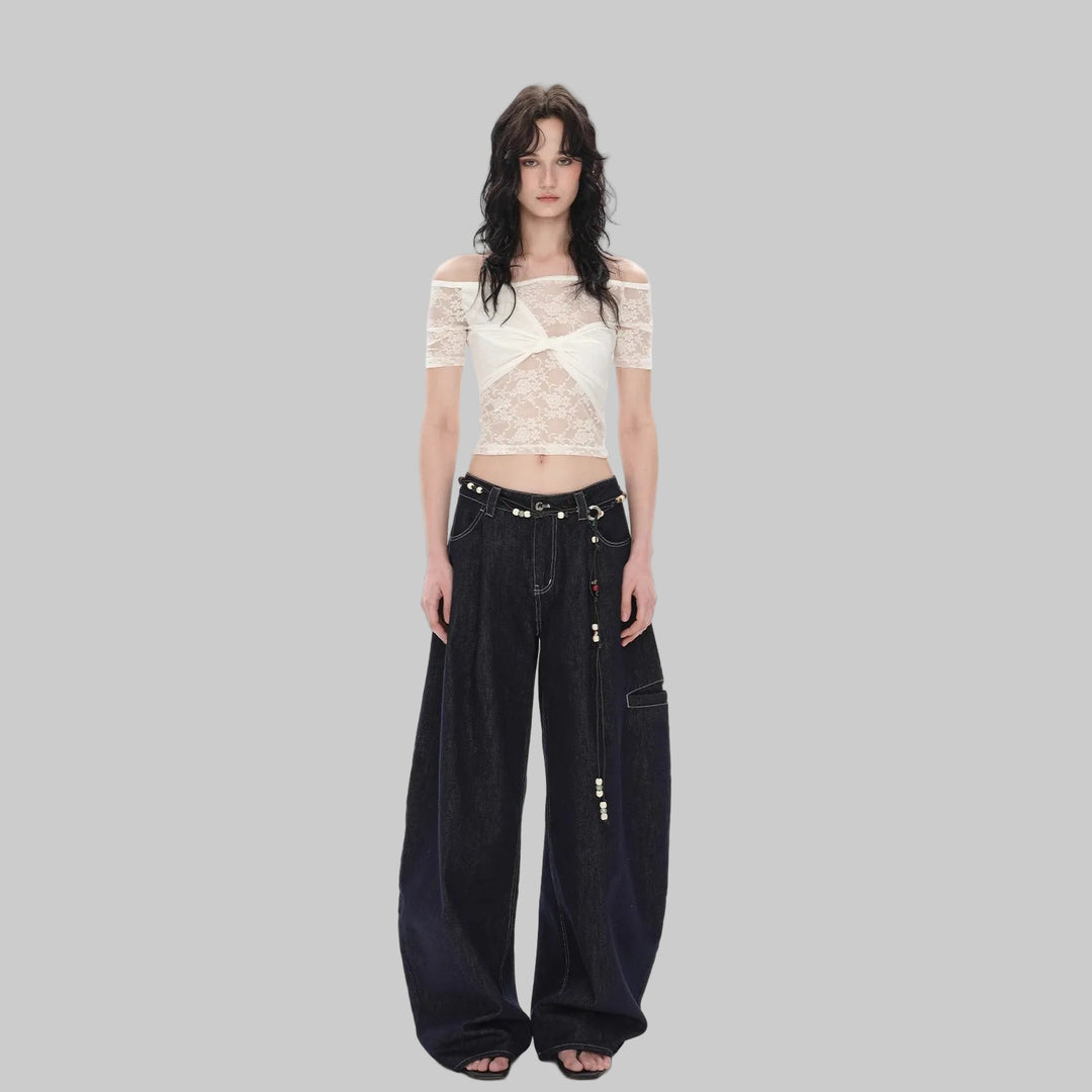 Retro Y2K High-Waisted Wide Leg Baggy Jeans