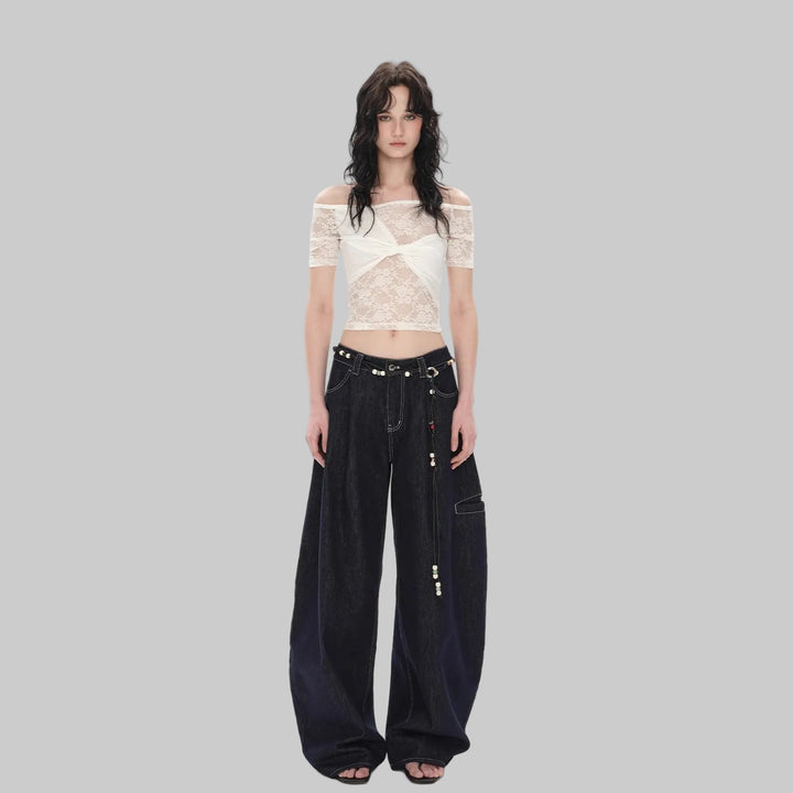 Retro Y2K High-Waisted Wide Leg Baggy Jeans
