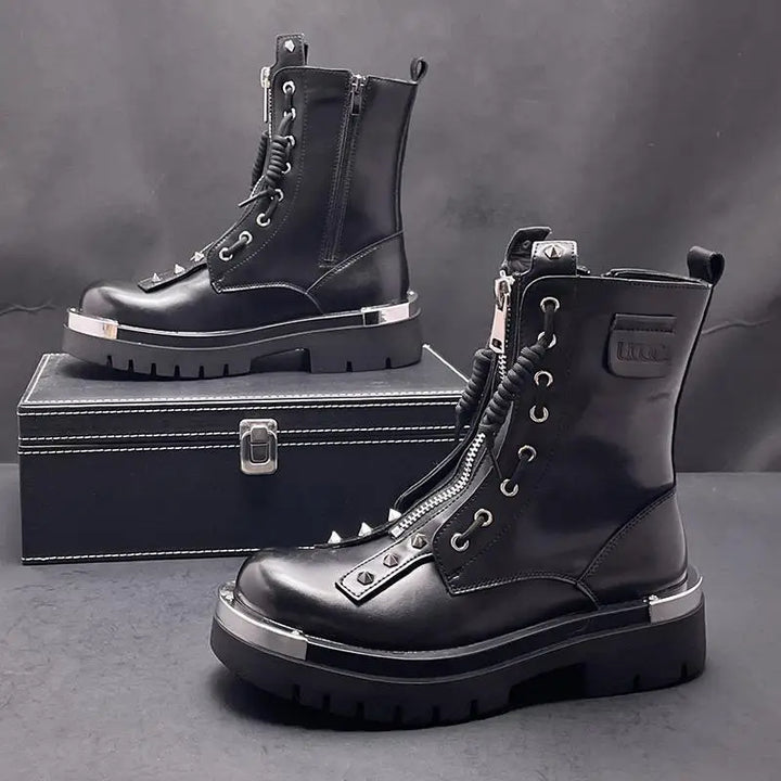 British Soft Leather Chelsea Motorcycle Boots