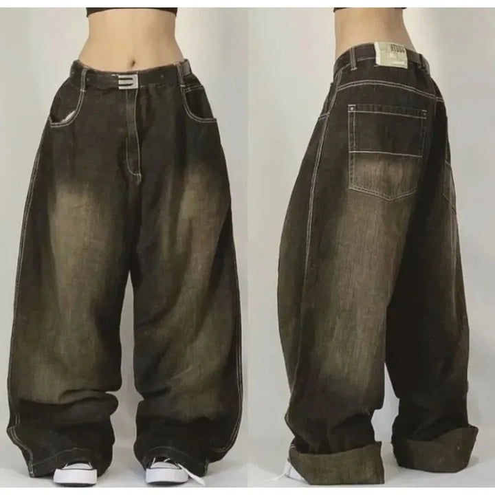 Y2K Harajuku Washed Baggy Jeans