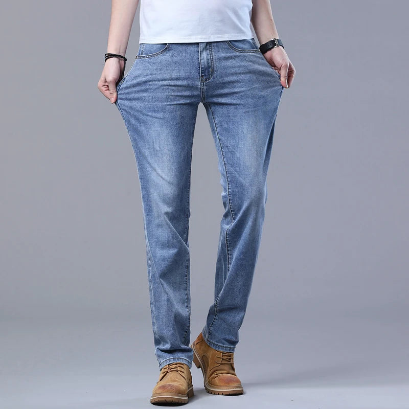 Light Blue Slim Fit Stretch Jeans