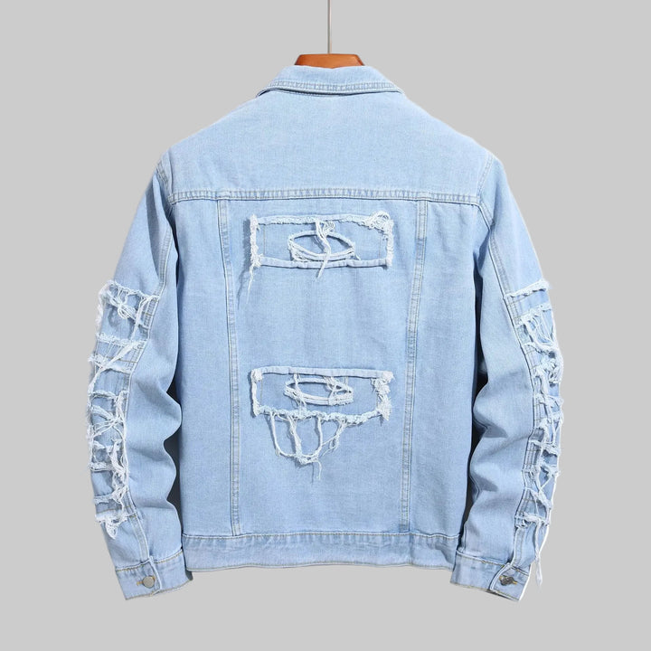 Distressed Stacked Denim Jacket