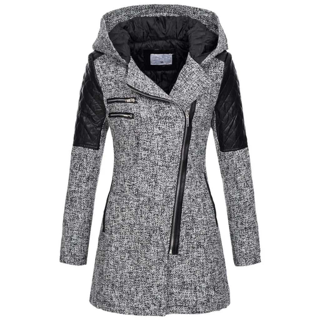 MARINA ™|Hooded Thick Wool Blend Loose Fit Jacket