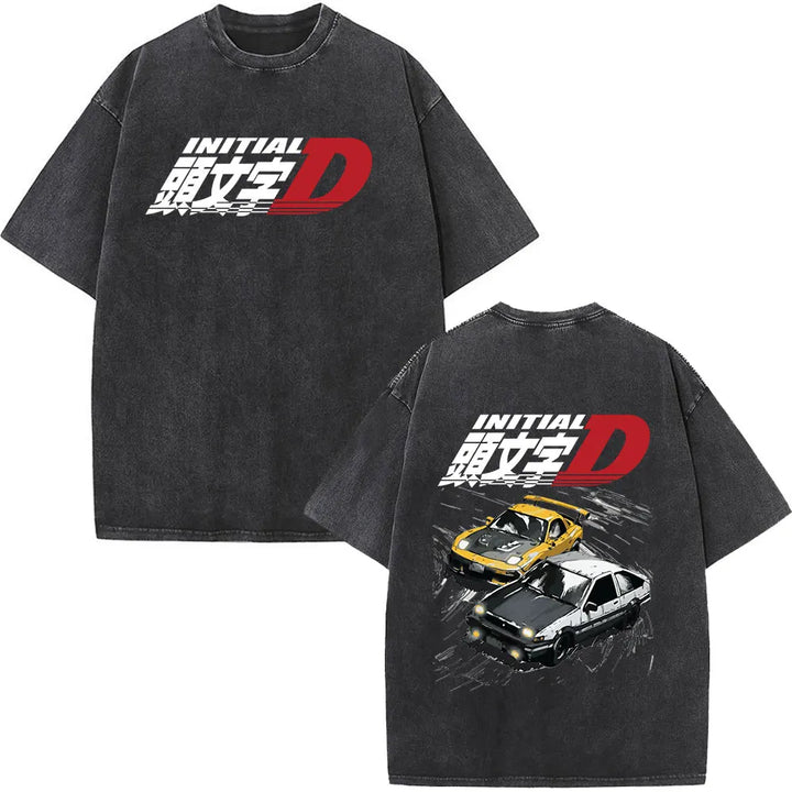 Anime Initial D Drift AE86 & JDM Vintage T-Shirt