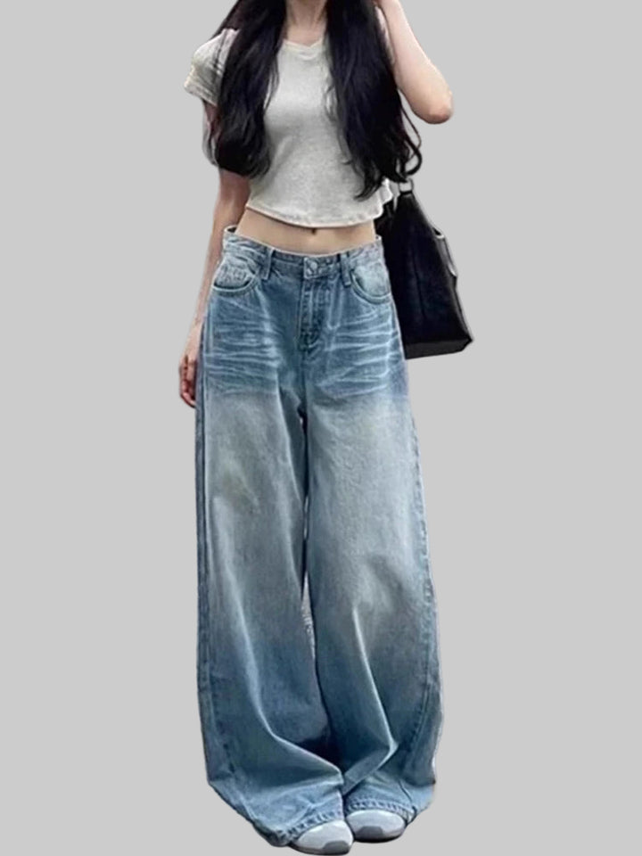 High Waisted Pear Shaped Loose Jeans