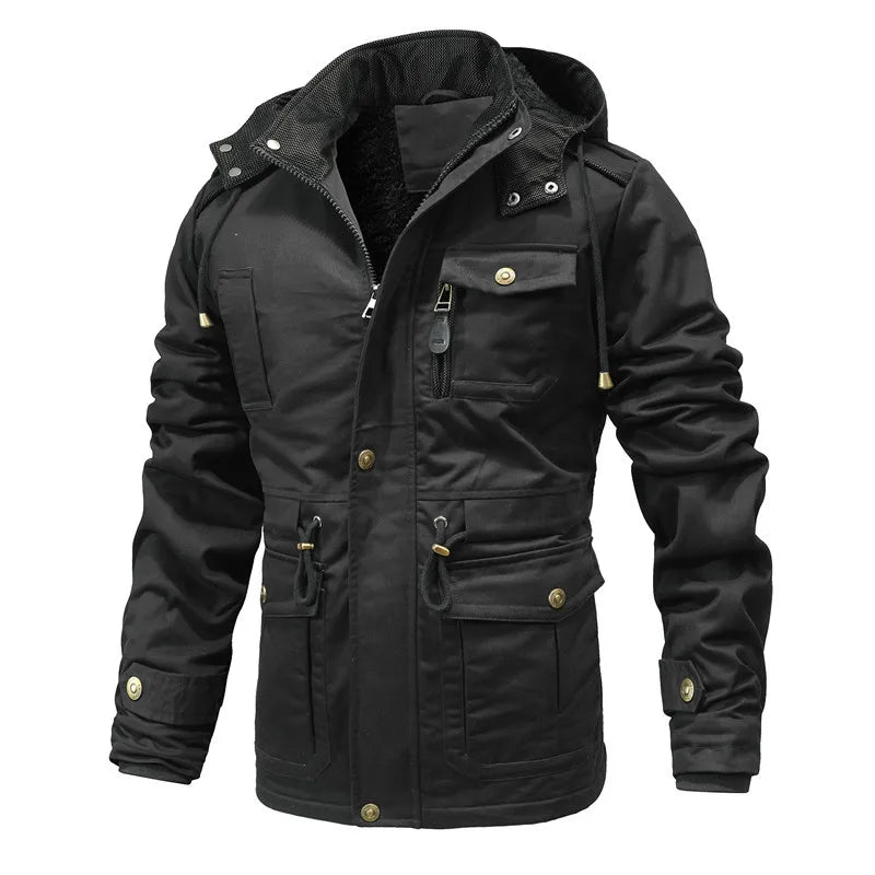 Premium Cotton Fleece Hooded Parkas Jackets