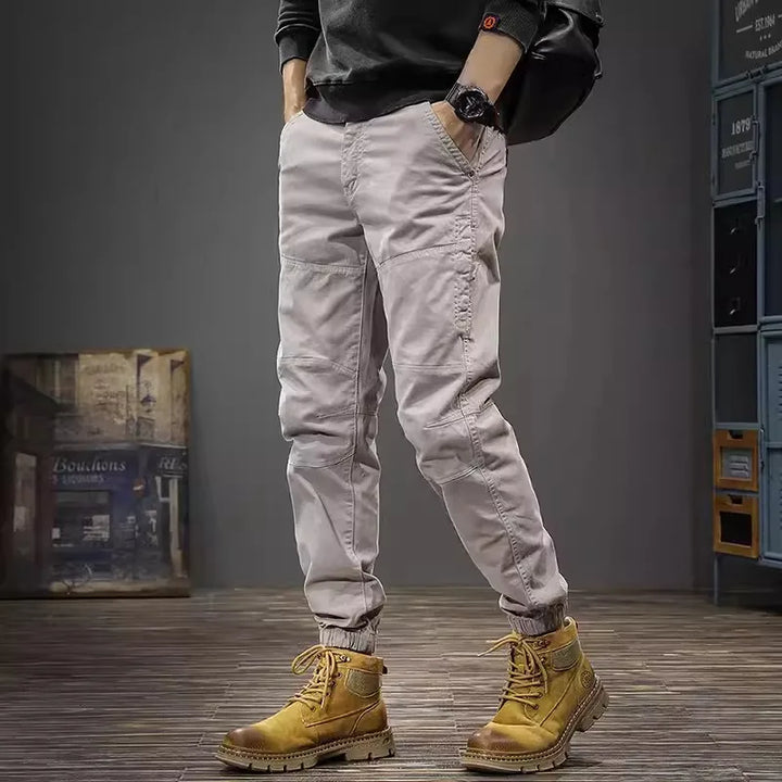 Slim Fit Multi-Pocket Stretch Cargo Jeans
