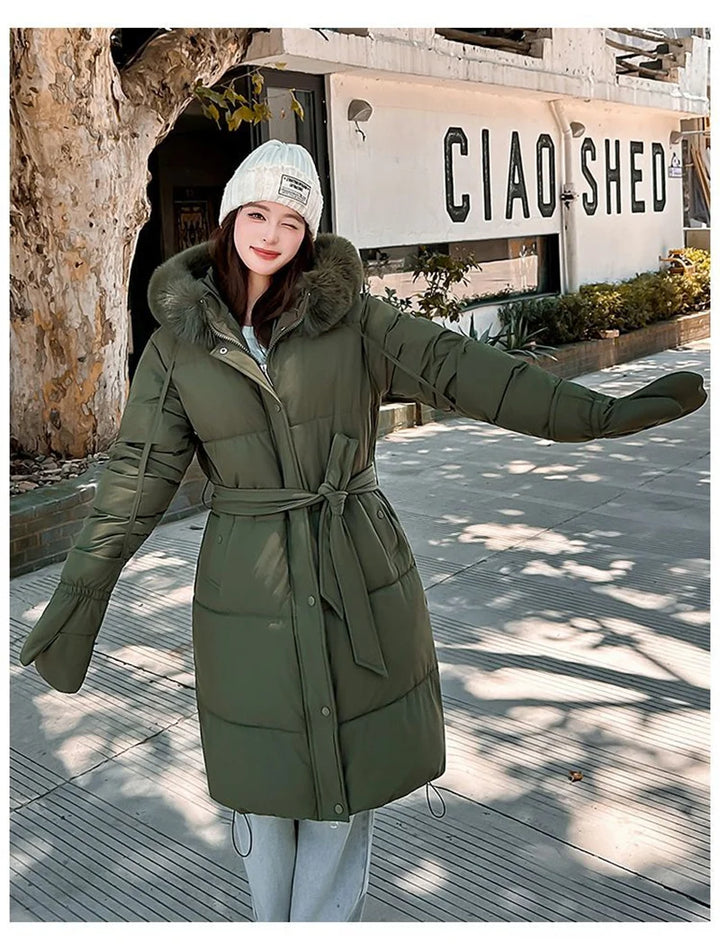 High-Quality Cotton Padded Stylish Winter Down Parka Coat