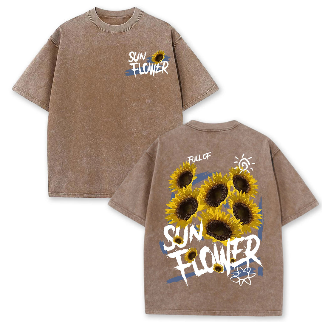 Lift Is Good Soft Cotton Sunflower Print T-Shirt