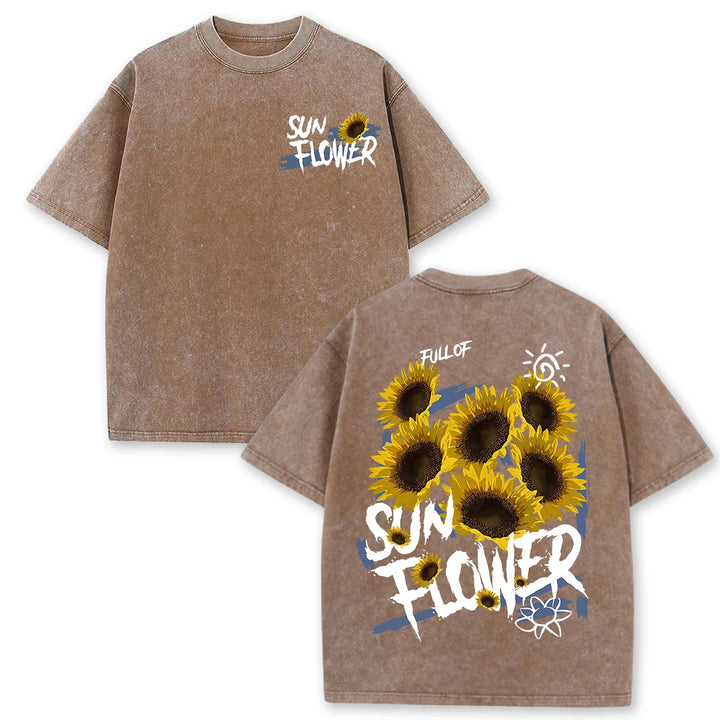 Lift Is Good Soft Cotton Sunflower Print T-Shirt