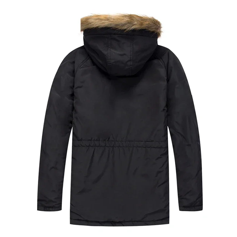 Fur Hooded Parkas Winter Jacket