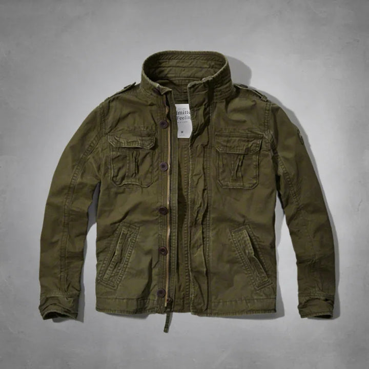 Heavyweight Wash Cotton Military Camouflage Jacket
