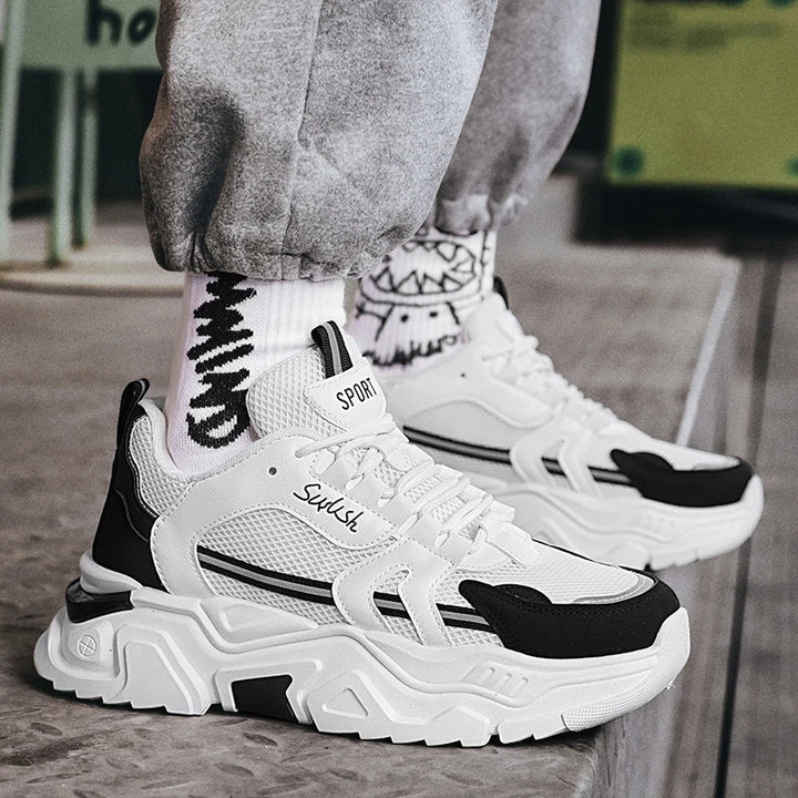 Thick-Soled Casual Mesh Sneakers
