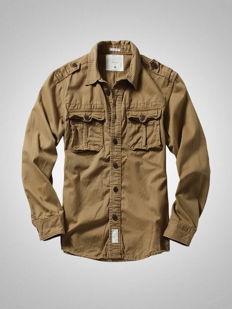 Vintage American Long Sleeve Camouflage Outdoor Shirt