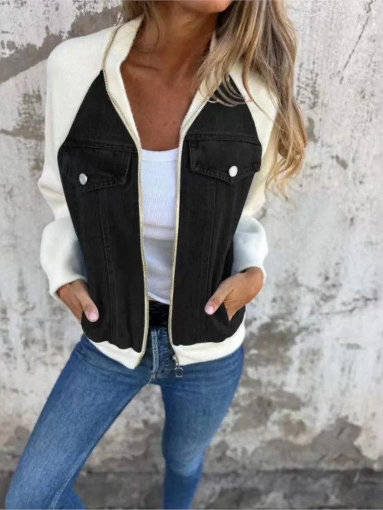 Patchwork Casual Denim Jacket