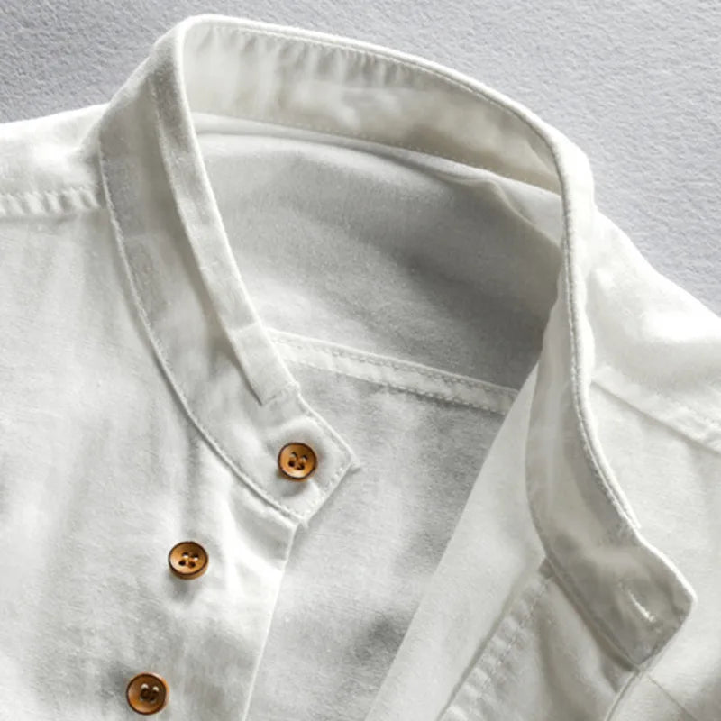 Fall Winter Stand Collar Long Sleeve Shirt