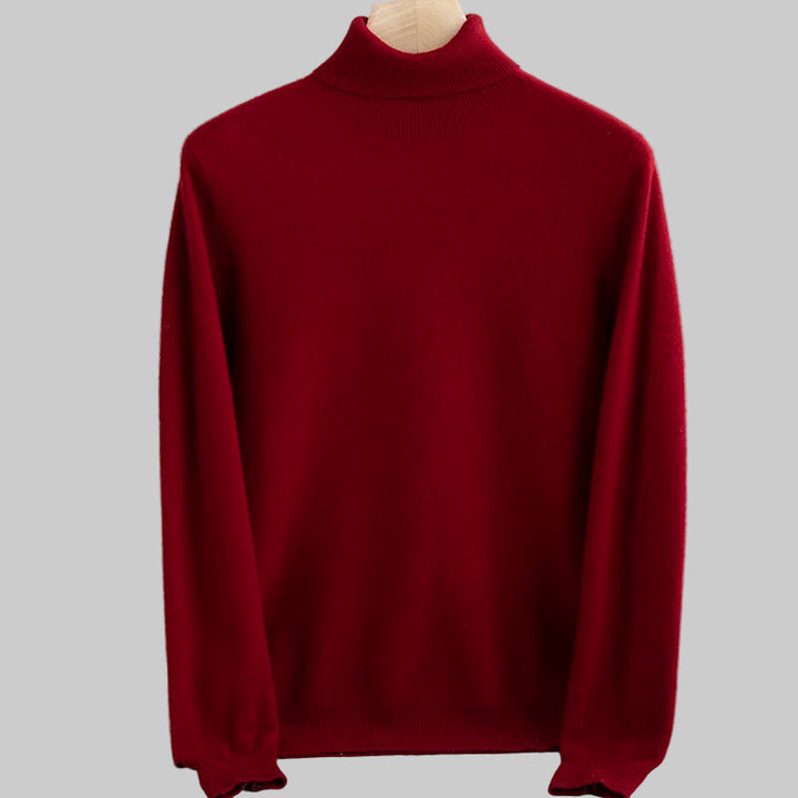 100% Merino Wool Turtleneck Pullover Sweater