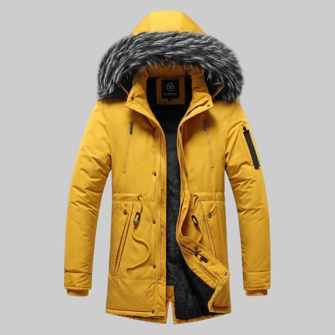 Duck Down Removable Fur Hood Winter Jacket
