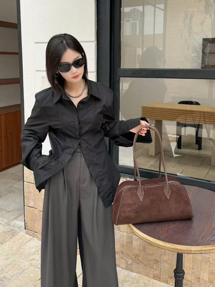 PINA | Fashion Genuine Suede Leather Tote