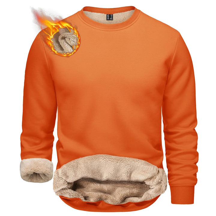 Heavyweight Sherpa-Lined Fleece Crewneck Sweatshirt