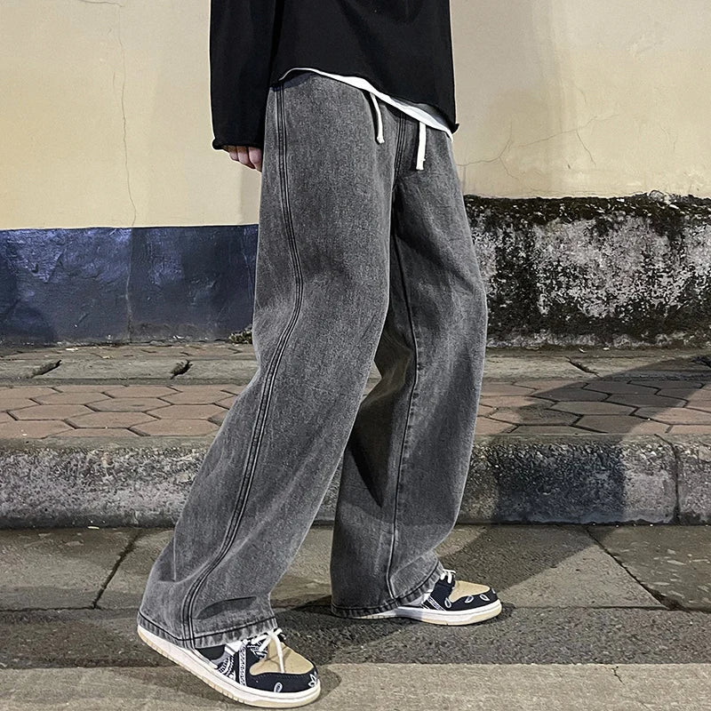 High Street Casual Wide Leg Jeans