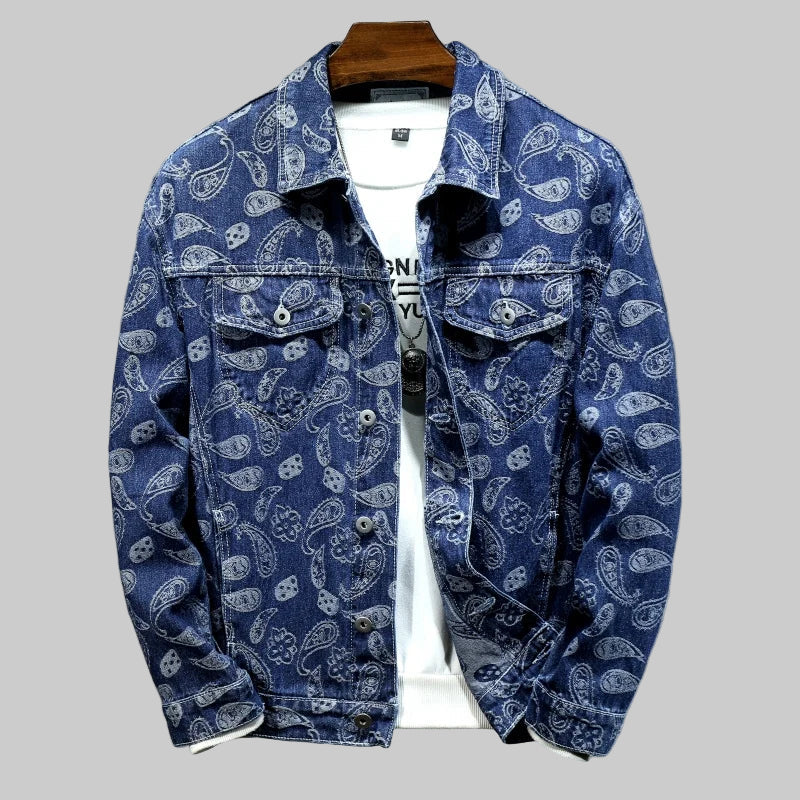 Pure Color Single-Breasted Denim Jacket