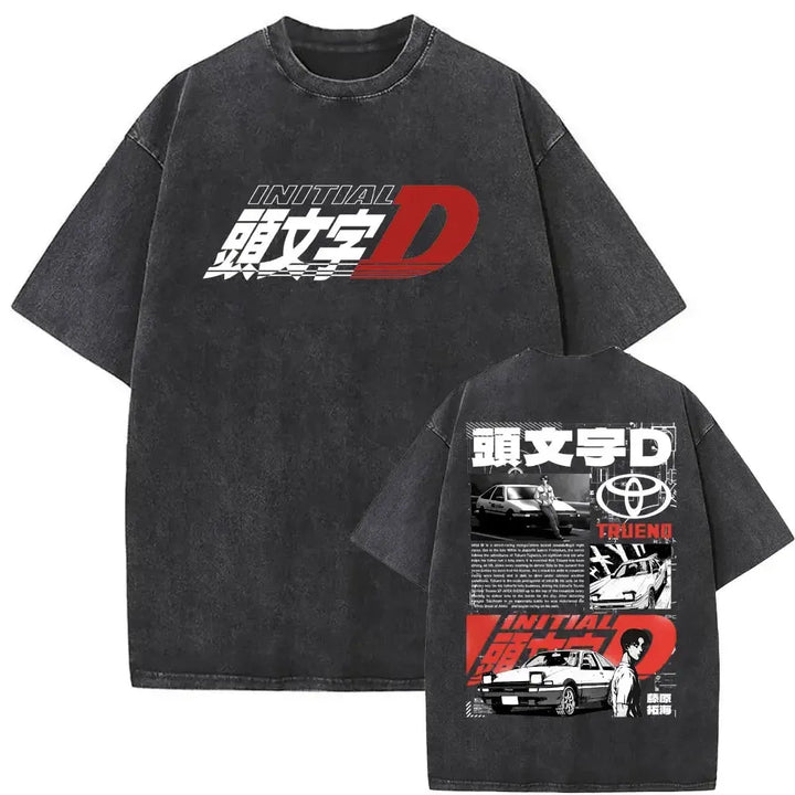 Anime Initial D Drift AE86 & JDM Vintage T-Shirt